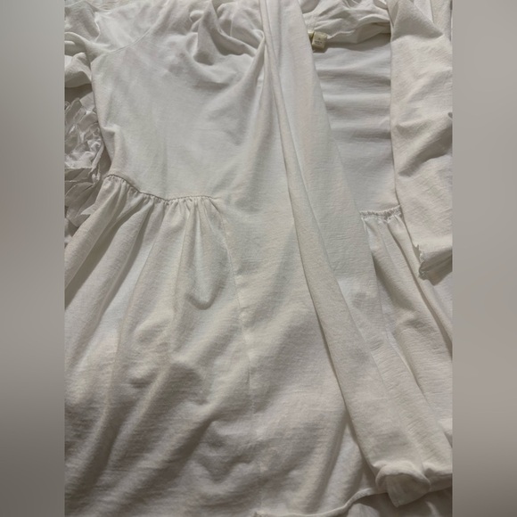 Pure Jill White Lightweight Pima Cotton Open Front Bottom Tiered Cardigan. - Picture 11 of 11